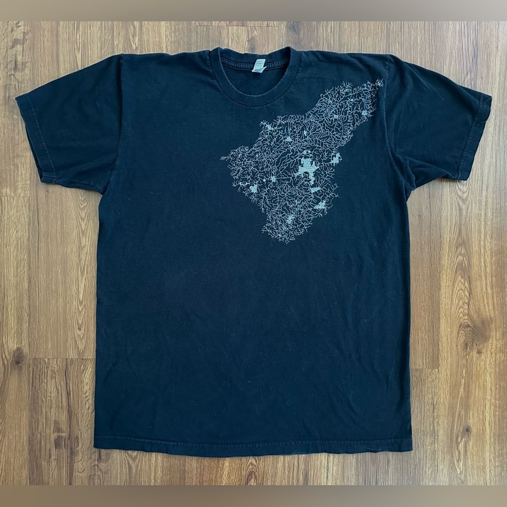 Asheville Buncombe County North Carolina Topographical Map Black Graphic Tee